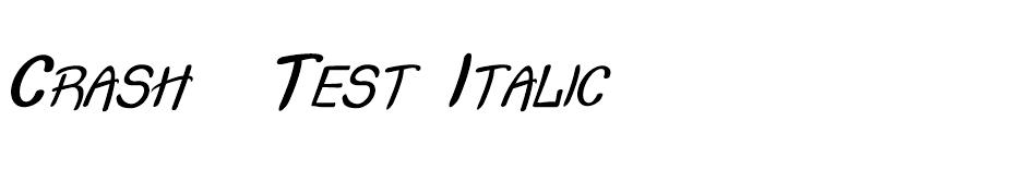 Crash  Test Italic font